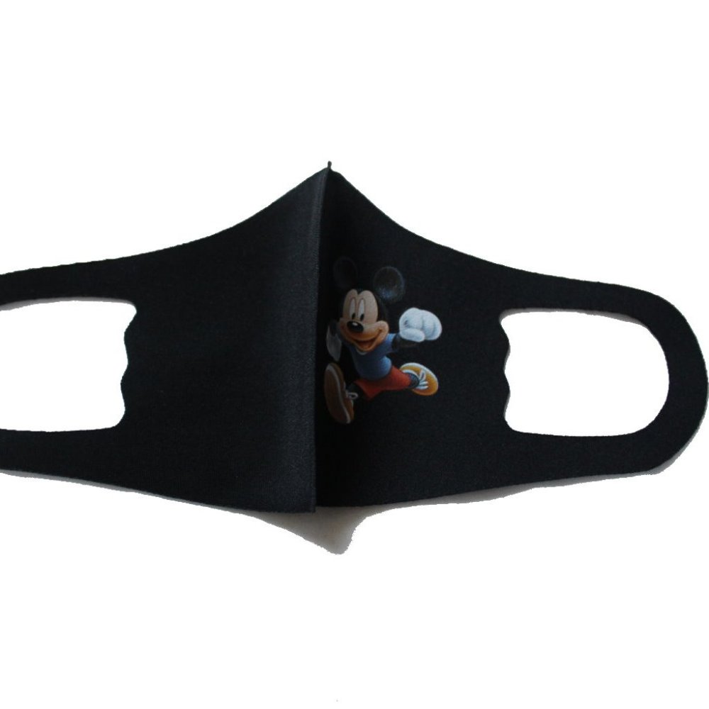 Kids Printed Mickey Mouse Blue Shirt Face Mask - Picture 2 of 2